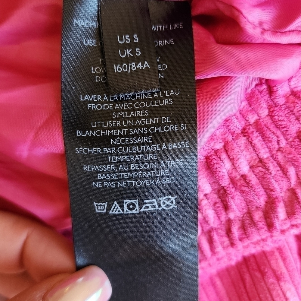 Urban Outfitters Femme Embossed Jacket Dark Pink Women's Size S. - Picture 7 of 8